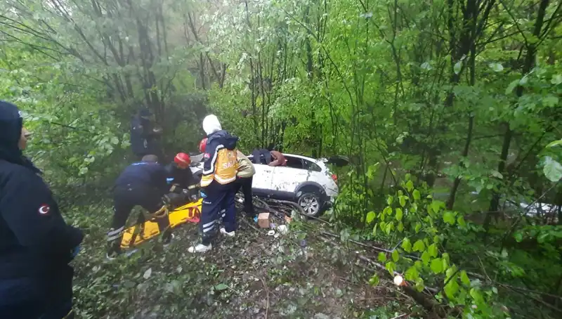 Direksiyon Hakimiyetini Kaybeden Araç, Ormana Uçtu: Korkunç Kazanın Detayları