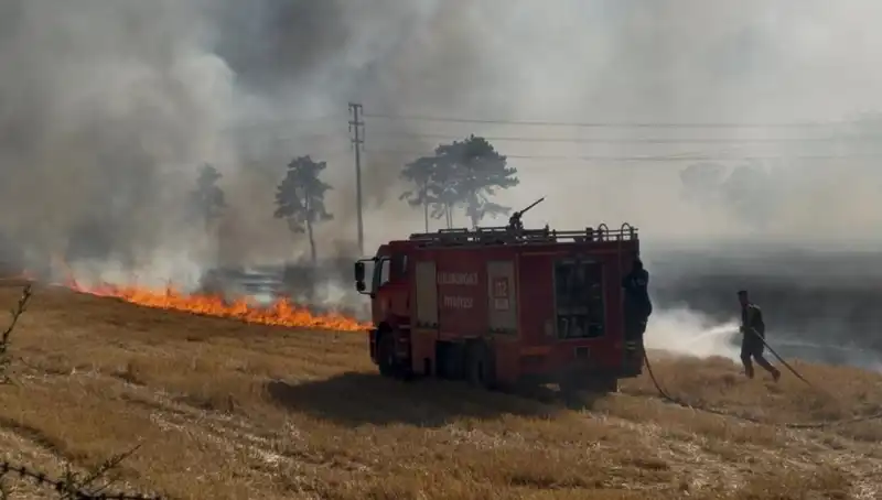 Kırklareli'nde Anız Yangını: Tarım Arazilerinde Korkutucu Patlama!