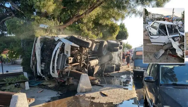 Freni Patlayan Kamyon Kaza Yaptı: Otomobiller Hedefteydi