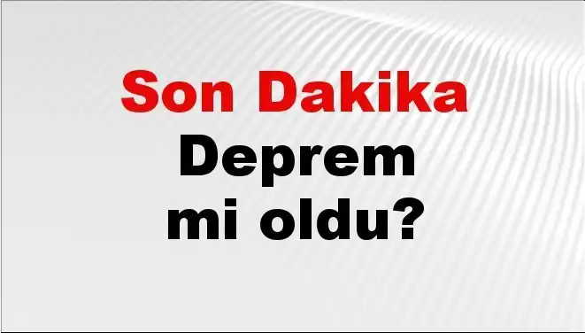 İstanbul'da Son Dakika Deprem Alarmı! Detaylar Burada