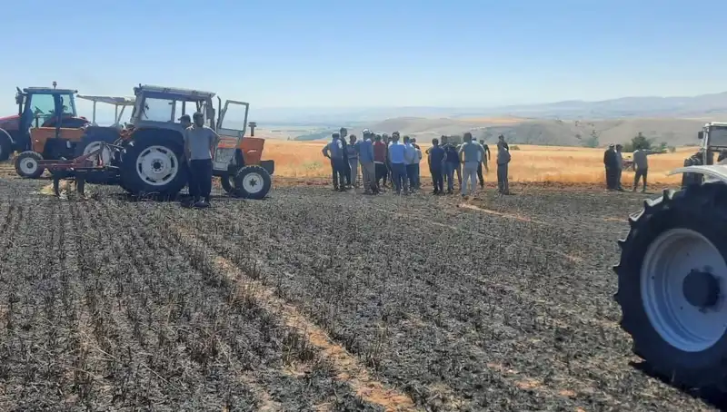 Yozgat’ta Korkutan Yangın: 100 Dönüm Tarım Arazisi Yandı